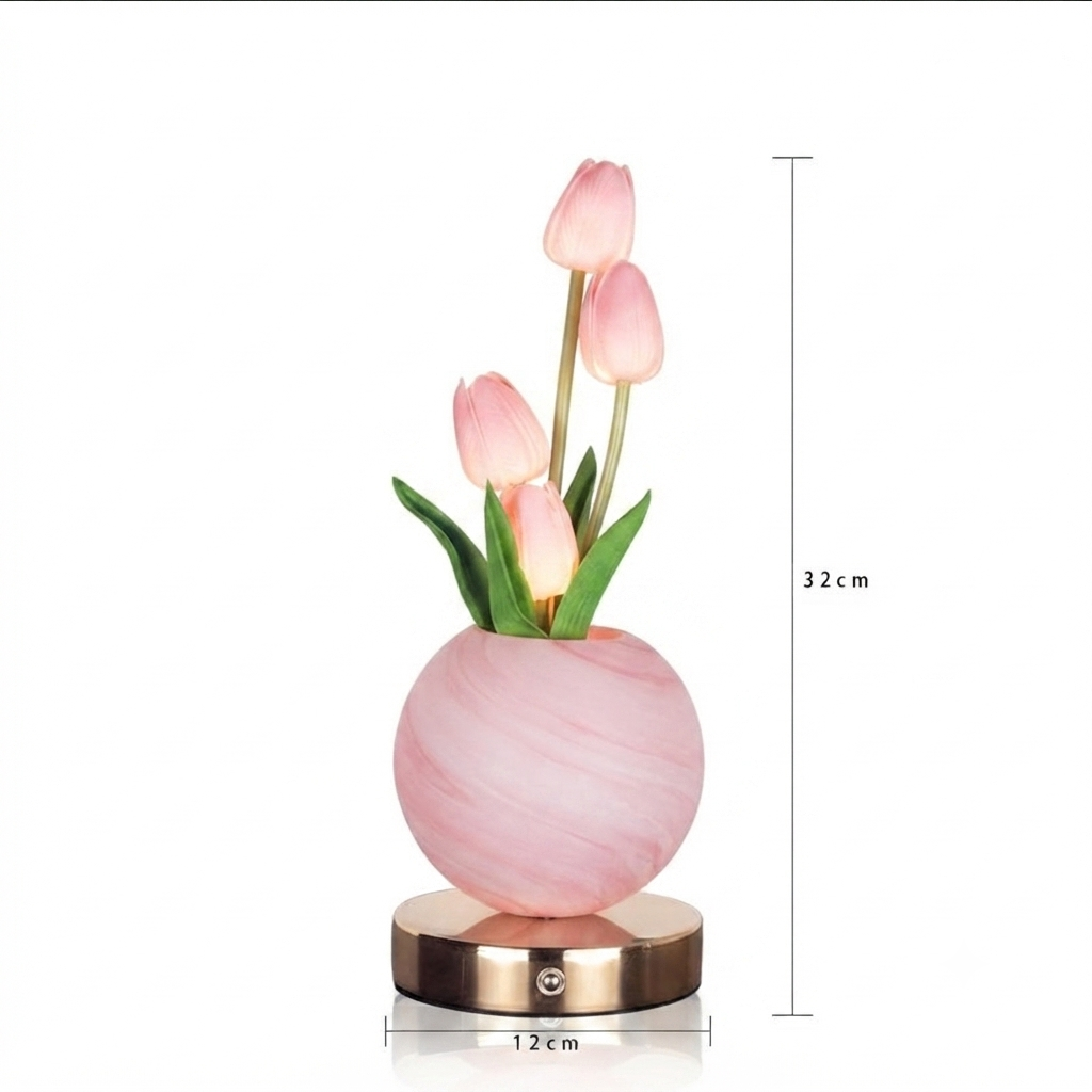 Pink Tulip Lamp