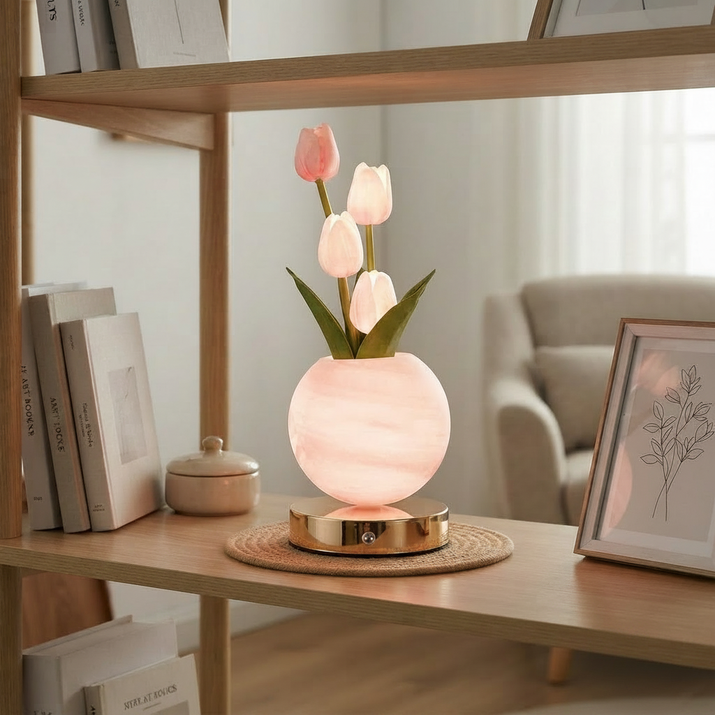 Pink Tulip Lamp