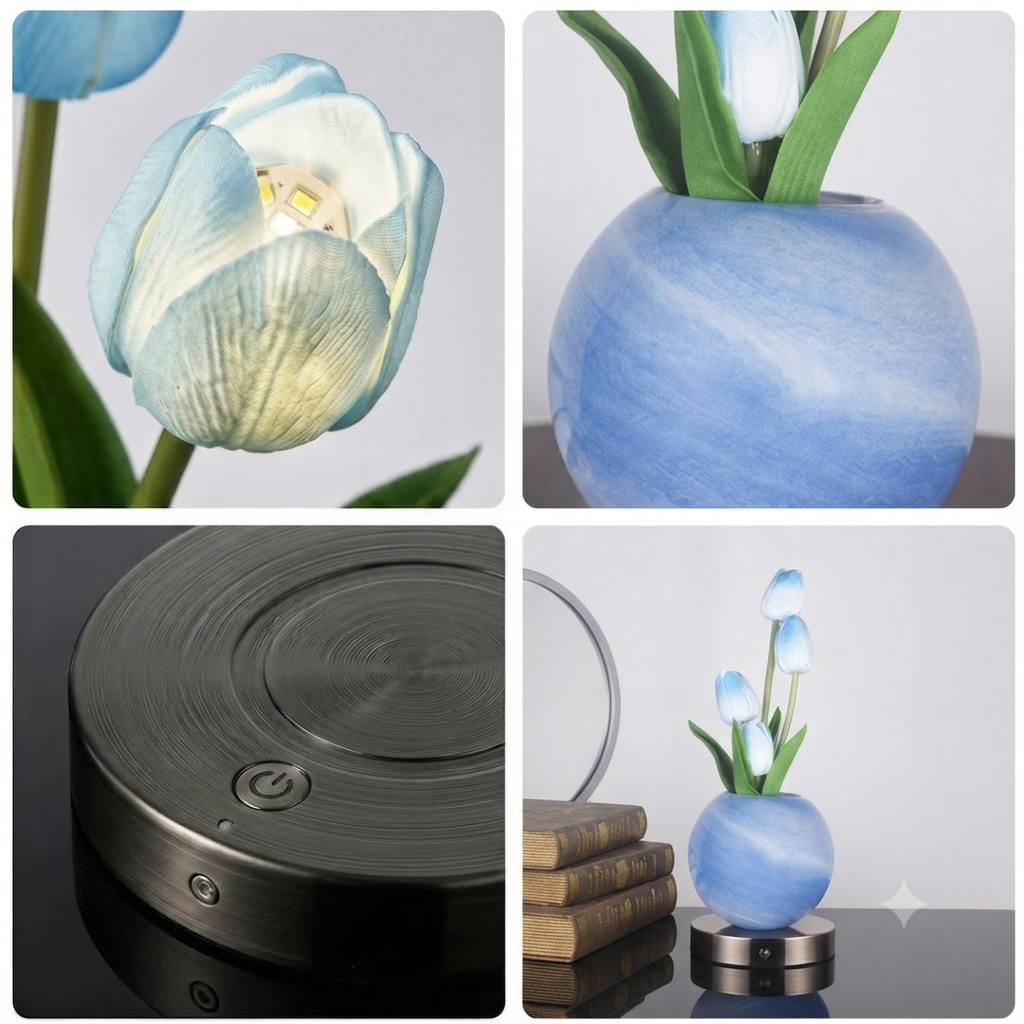 Blue Tulip Lamp