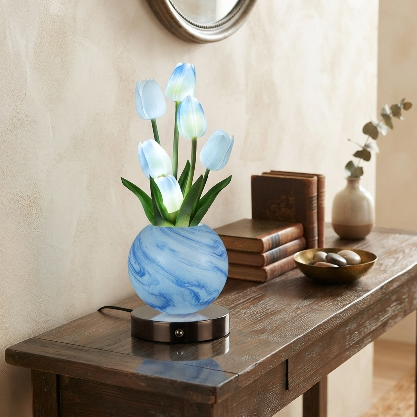 Blue Tulip Lamp