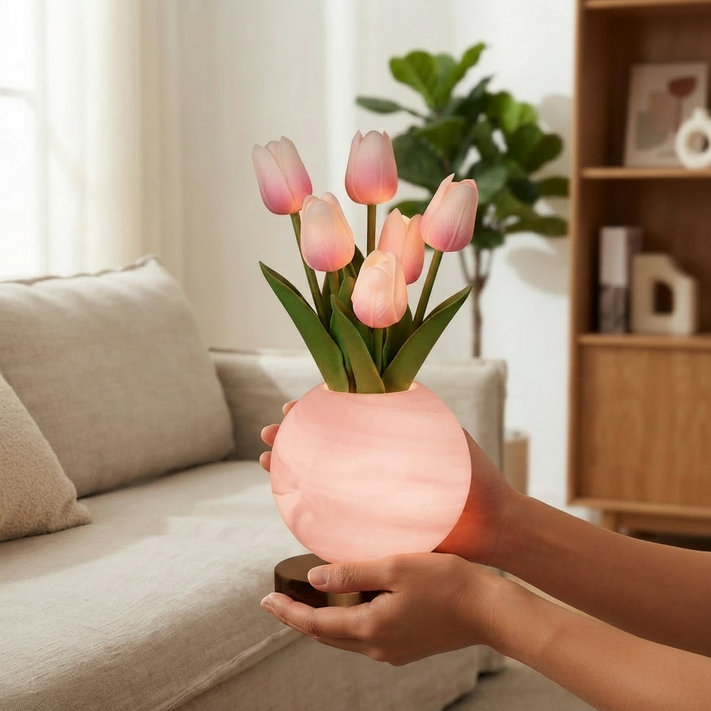 Pink Tulip Lamp