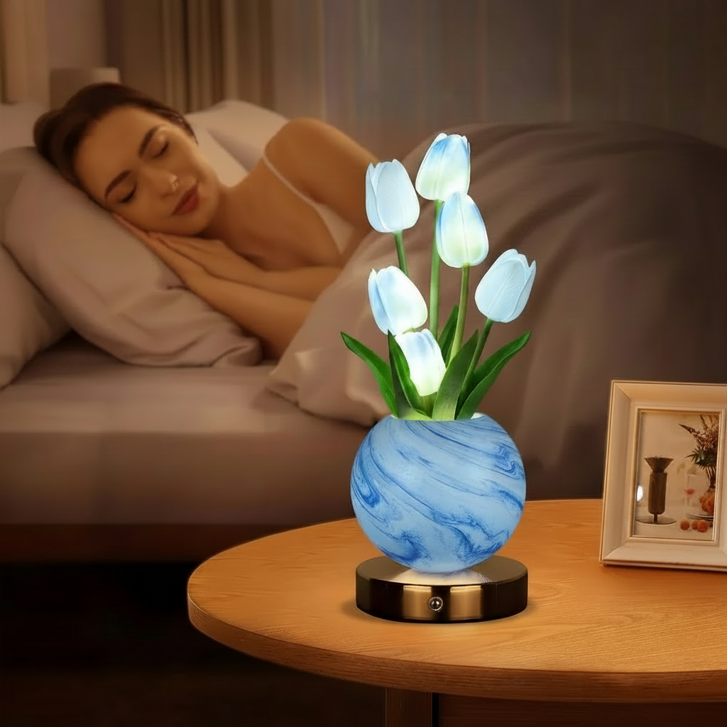 Blue Tulip Lamp