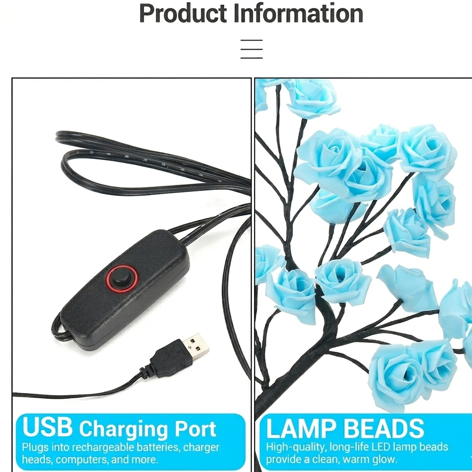 Enchanted Rose Tree Lamp