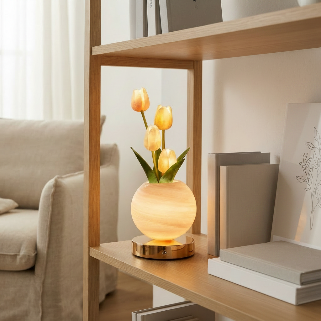 Orange Tulip Lamp