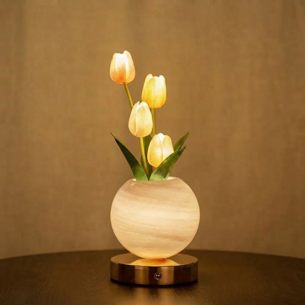 Orange Tulip Lamp