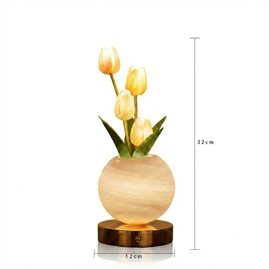 Orange Tulip Lamp