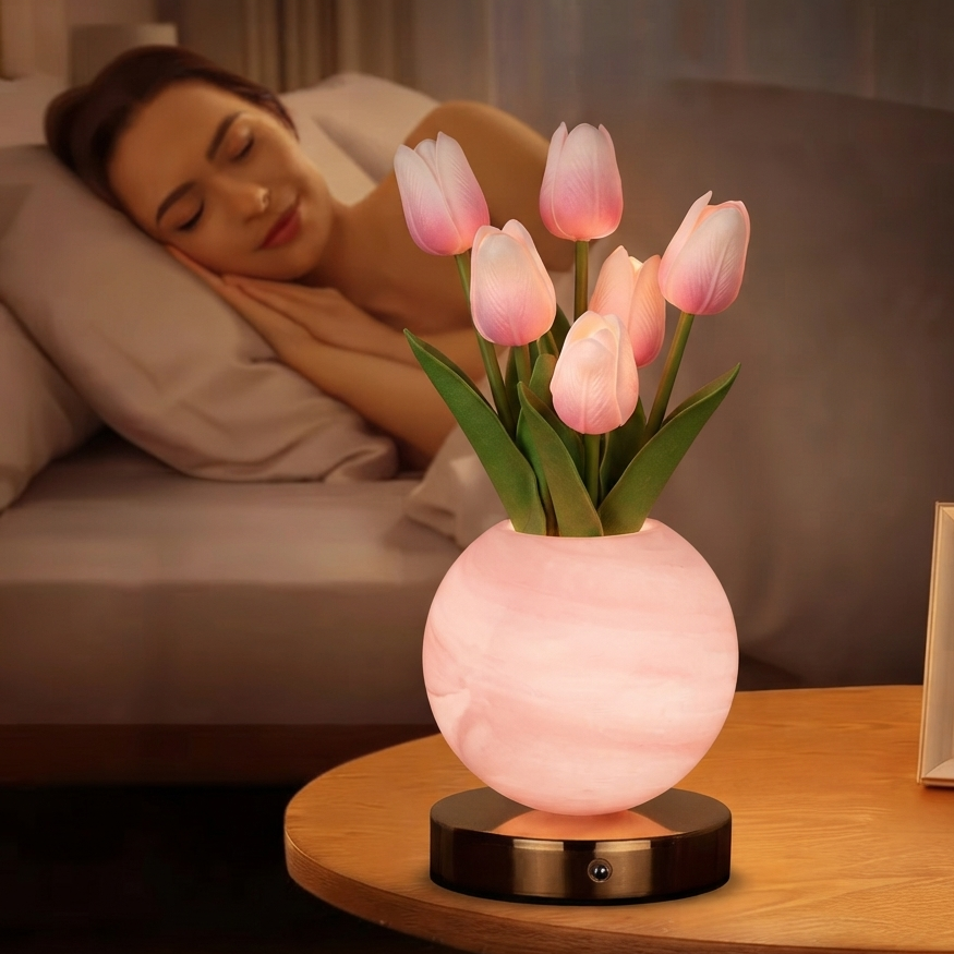 Pink Tulip Lamp