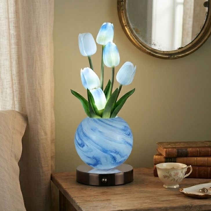 Blue Tulip Lamp