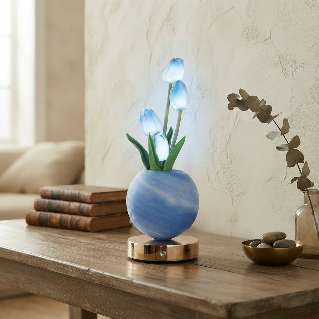 Blue Tulip Lamp