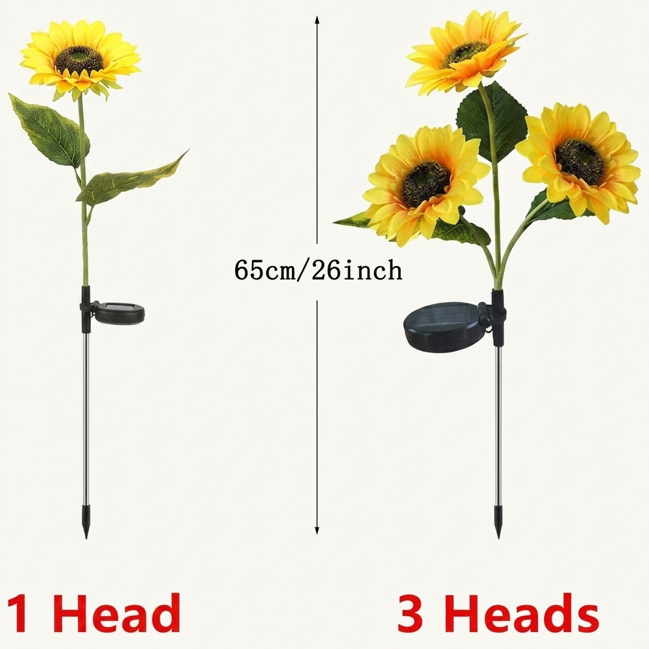 Solar Sunflower Garden Light