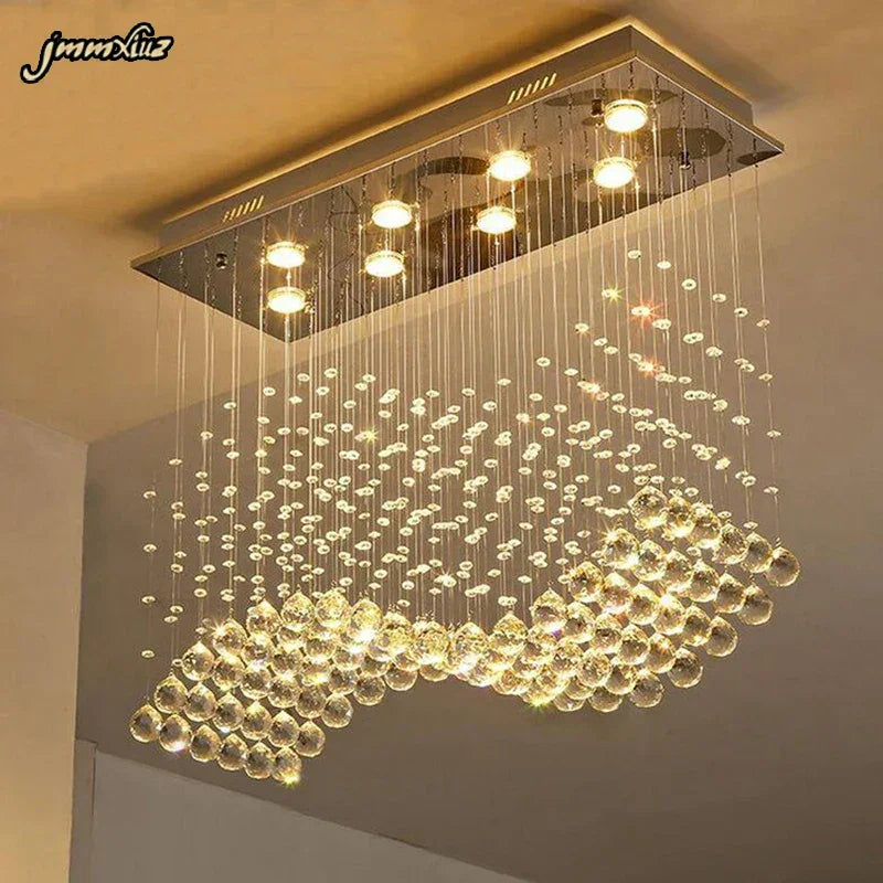CrystalGlow Rectangle Chandelier