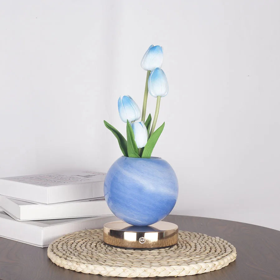 Blue Tulip Lamp