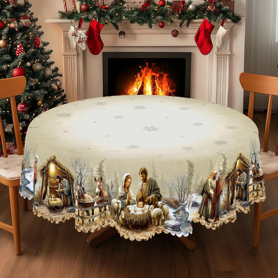 Nativity Christmas Tablecloth