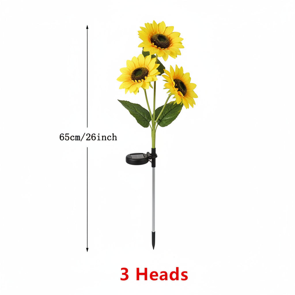 3 Heads Solar Sunflower