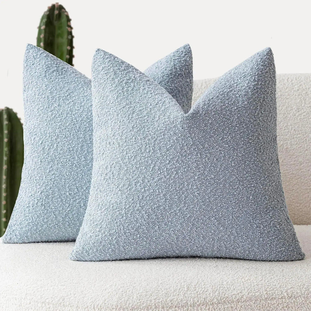 Bouclé Edge Throw Pillow Cover
