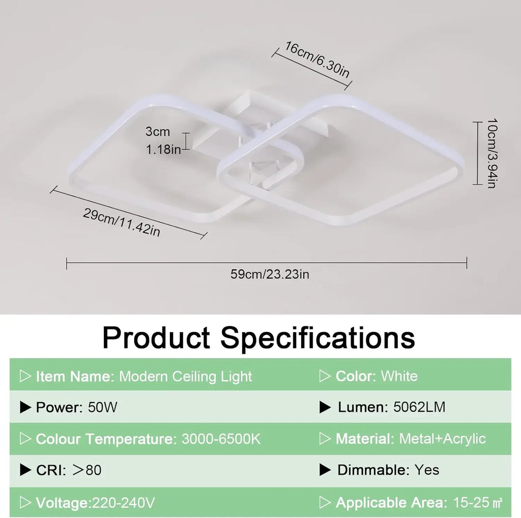 LumaSquare 50W Smart Ceiling Light