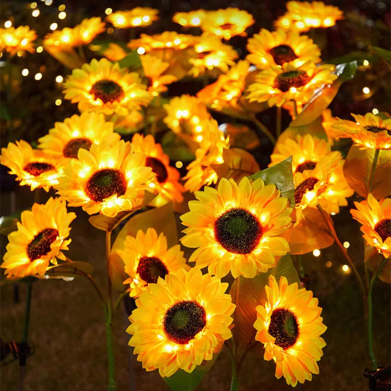 3 Heads Solar Sunflower