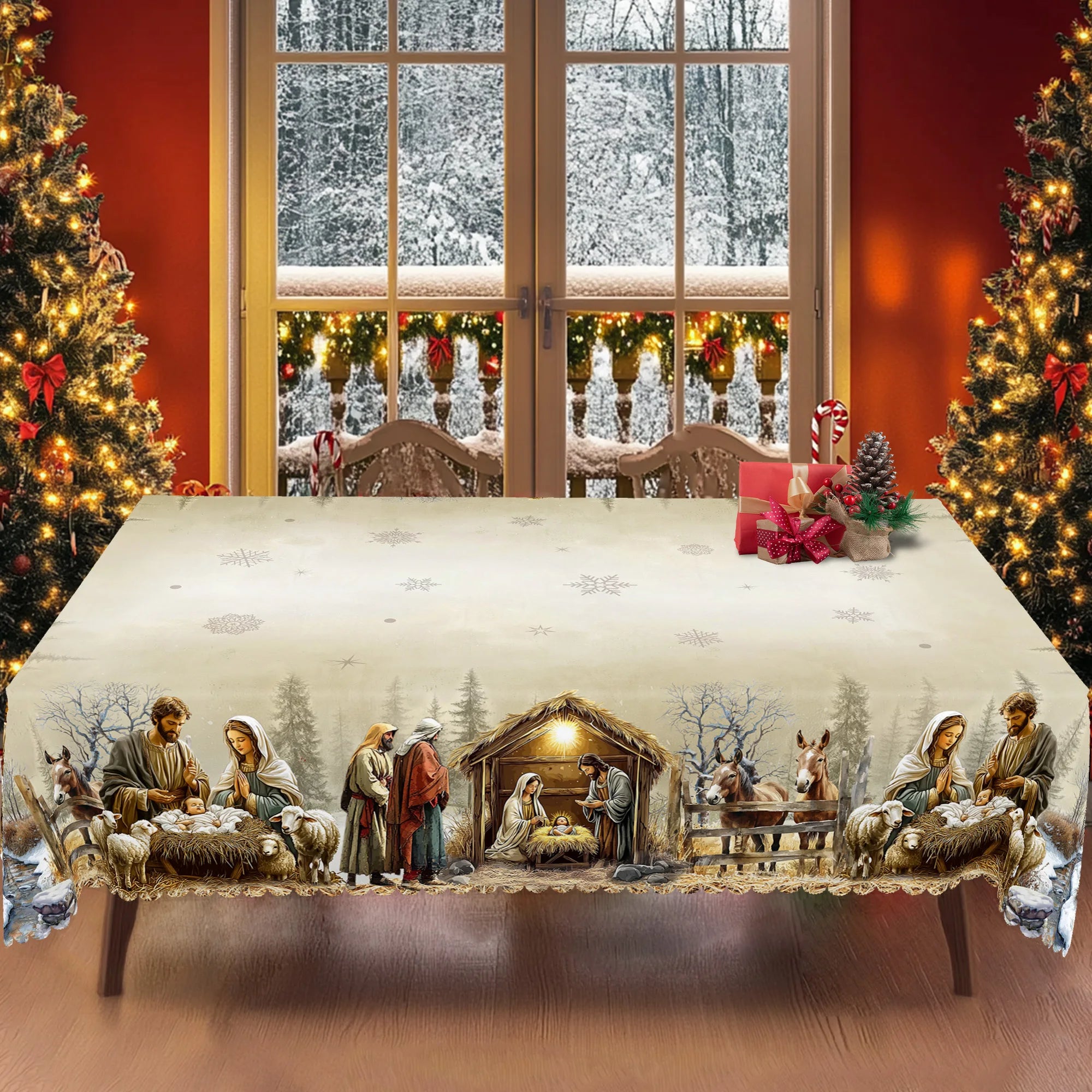 Nativity Christmas Tablecloth