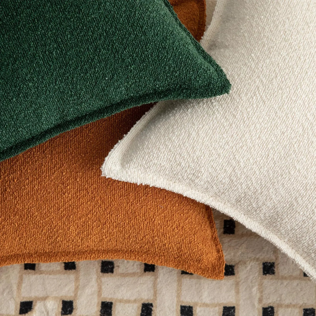 Bouclé Edge Throw Pillow Cover