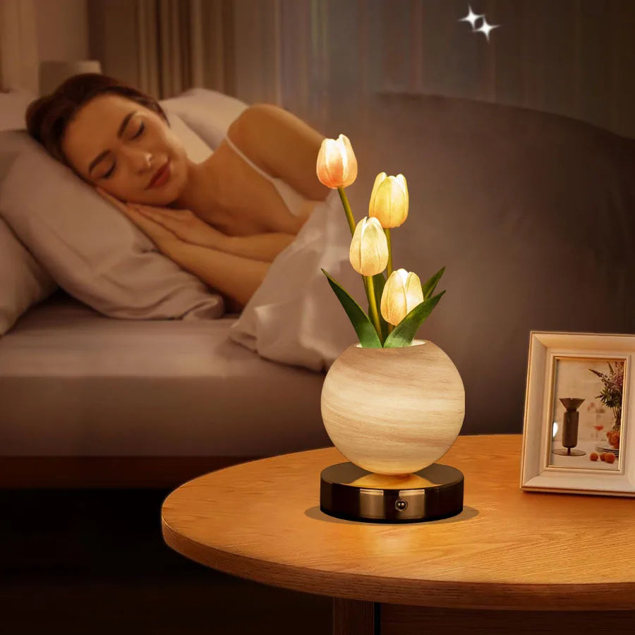 Orange Tulip Lamp