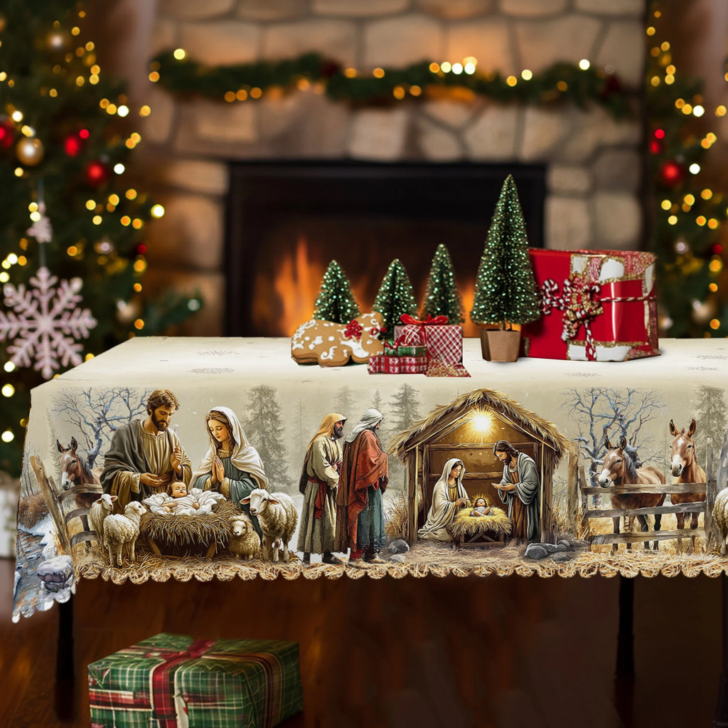Nativity Christmas Tablecloth