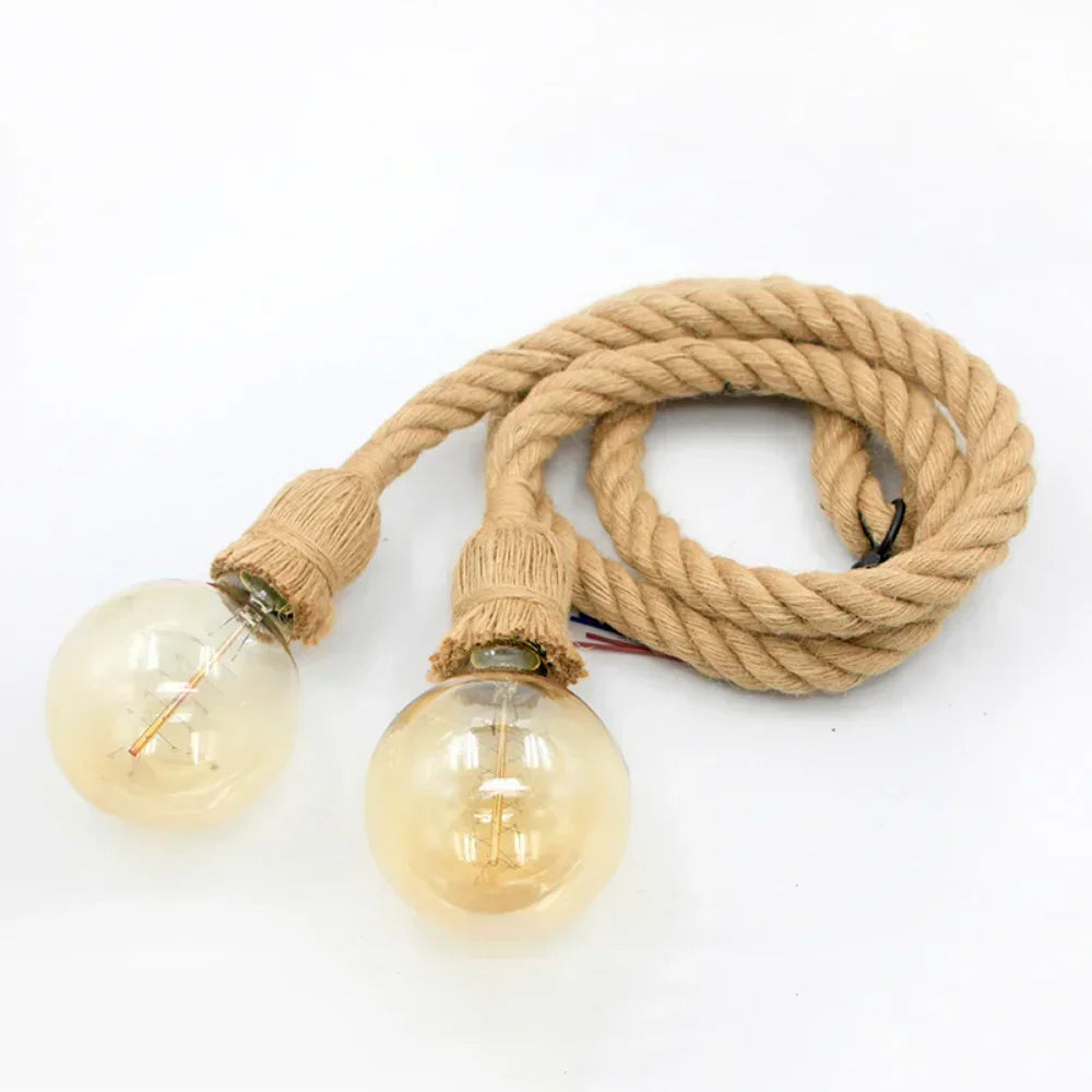 RusticGlow™ Hemp Rope Pendant Light