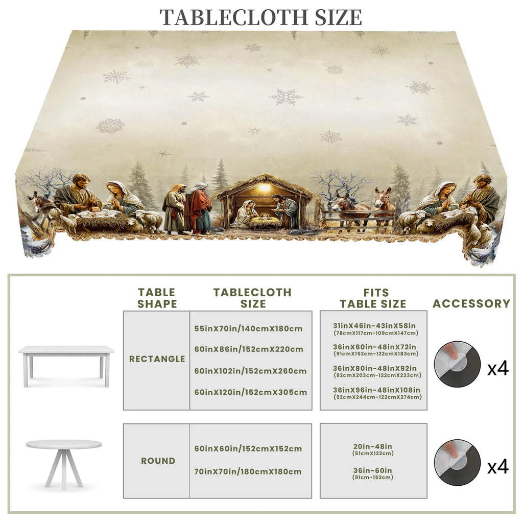 Nativity Christmas Tablecloth