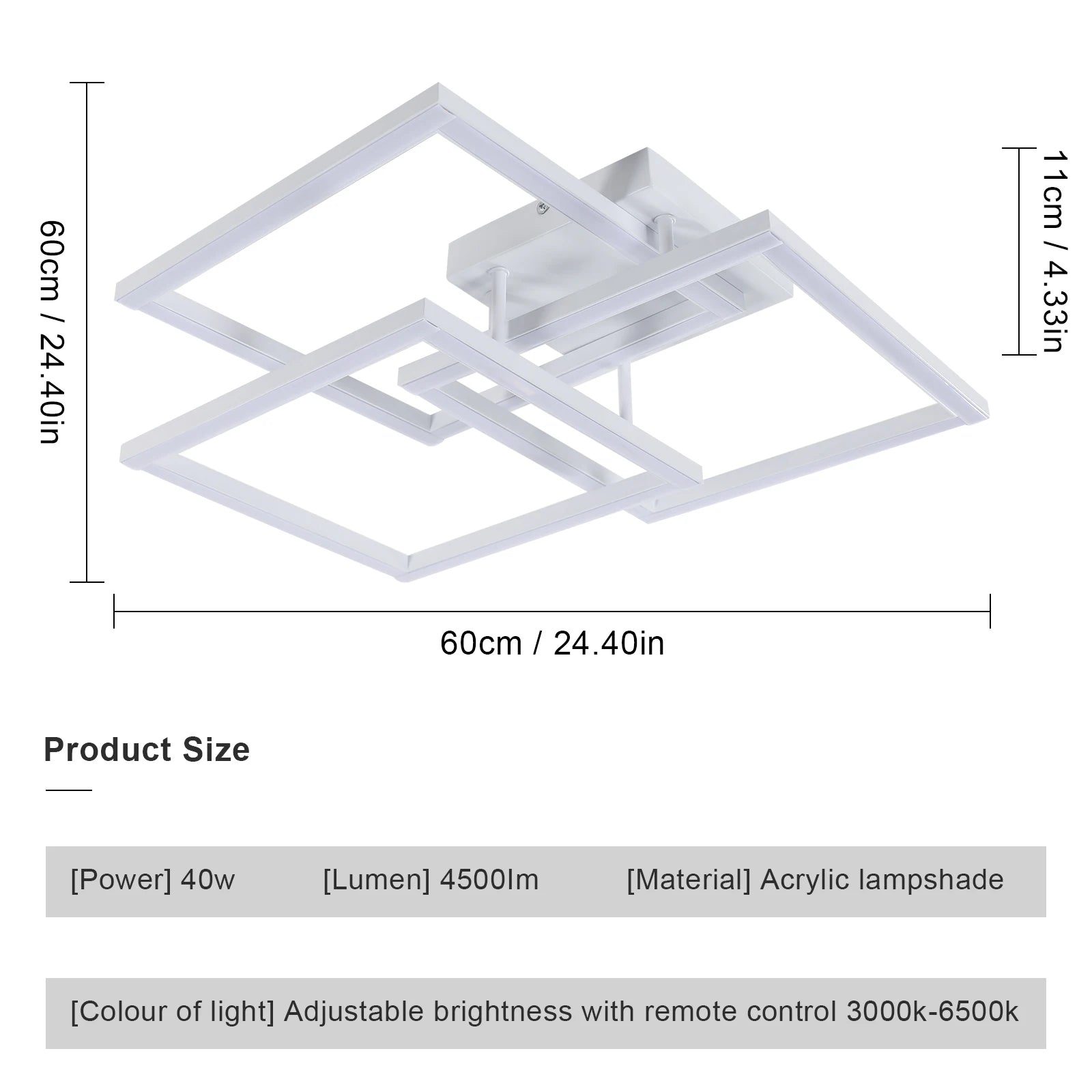 LumaRay 40W Smart Ceiling Light