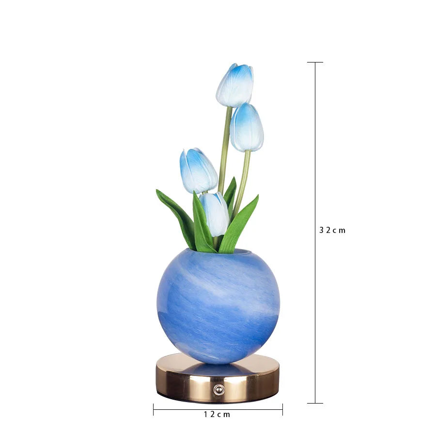 Blue Tulip Lamp