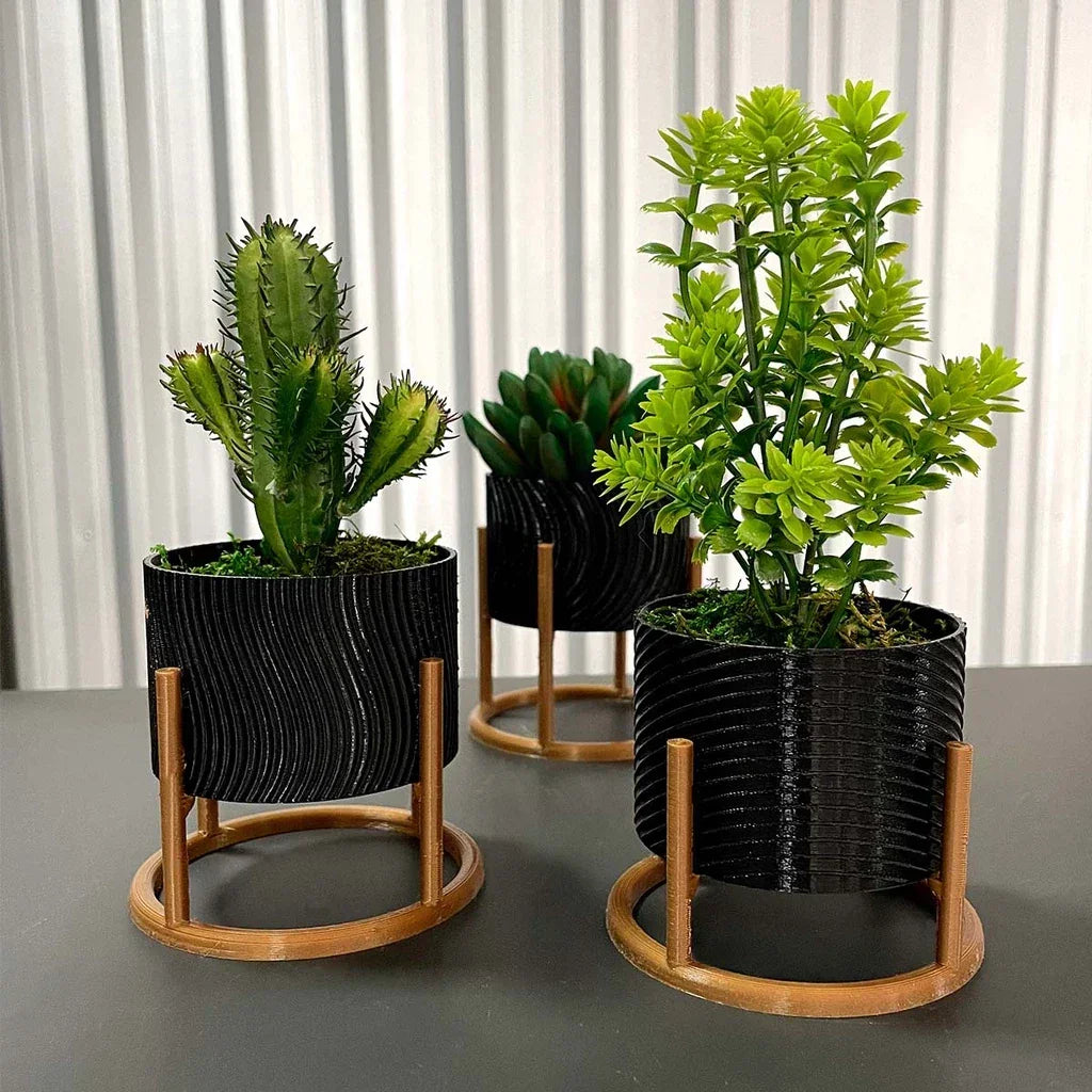 Decorative Trio of Cachepot Vases